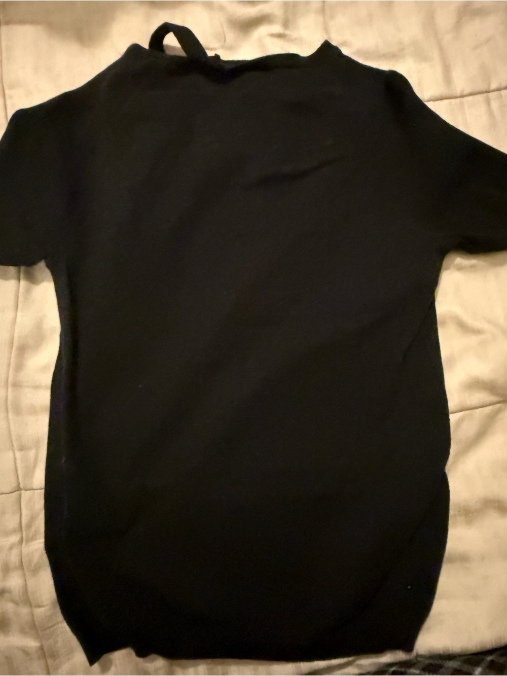 Minnie Rose Black Short-Sleeve Crewneck Sweater - Picture 2 of 2
